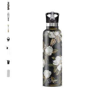 MY BOUGIE BOTTLE LUXE COLLECTION MAGNOLIA 25oz. INSULATED WATER BOTTLE WINE